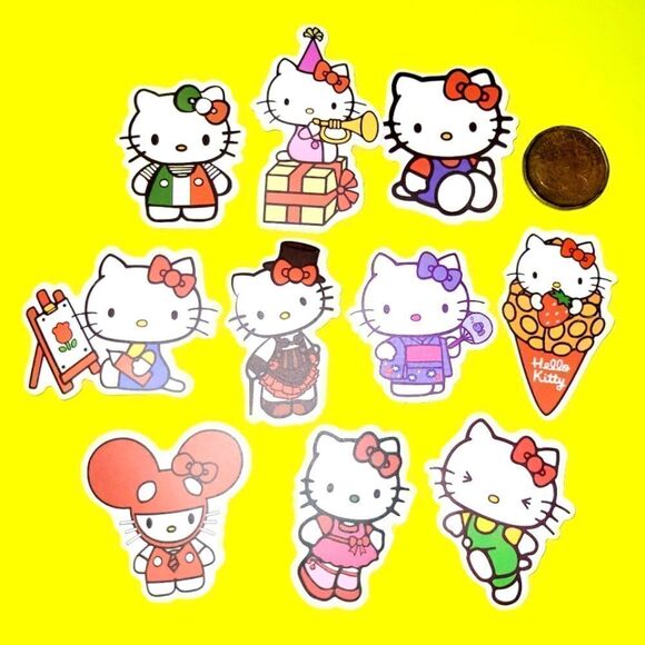 3/$20 brand new 10x waterproof hello kitty stickers - Picture 1 of 1